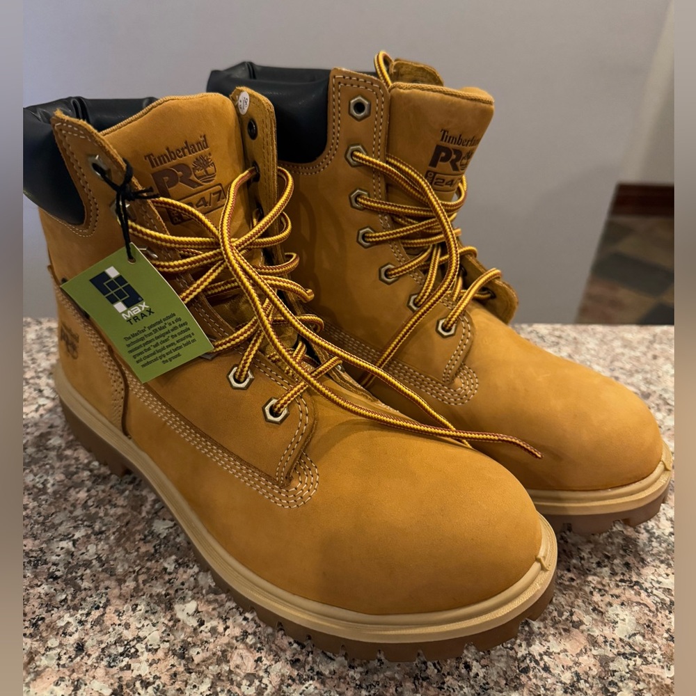 BRAND NEW IN BOX NEVER WORN 
Timberland PRO Tan Leather Boots